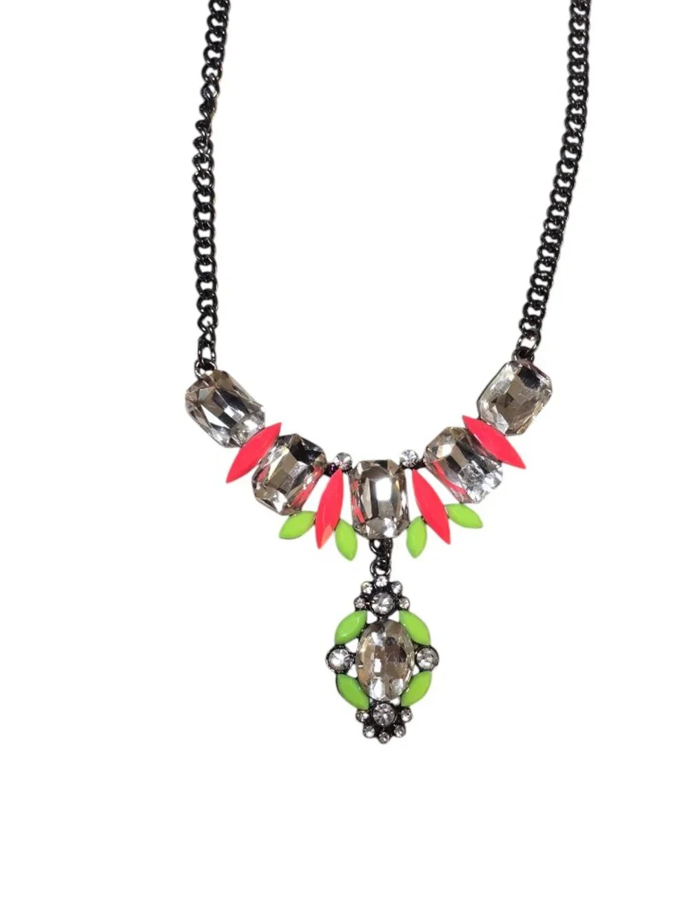 Amrita Singh Women's Gunmetal Plated Neon Necklace NWT